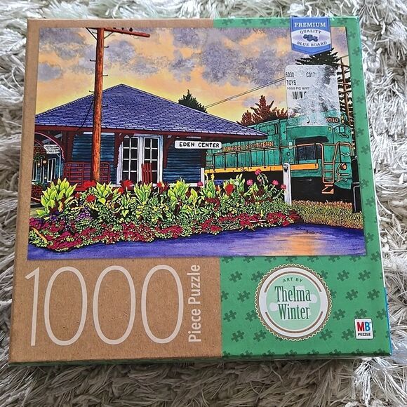 1000 piece puzzle a division of Hasbro blue multicolored hot air balloon - Picture 1 of 16